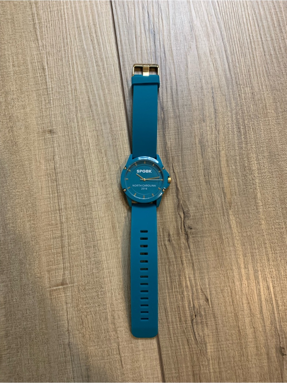 *New* Teal Silicone Strap Watch - Teal/Gold